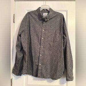 📣‼️ 5 for $50 📣‼️ Goodfellow & Co Men's Gray and Blue Patterned Button Down